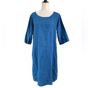 Notperfect Linen Midi Linen Dress Lagenlook